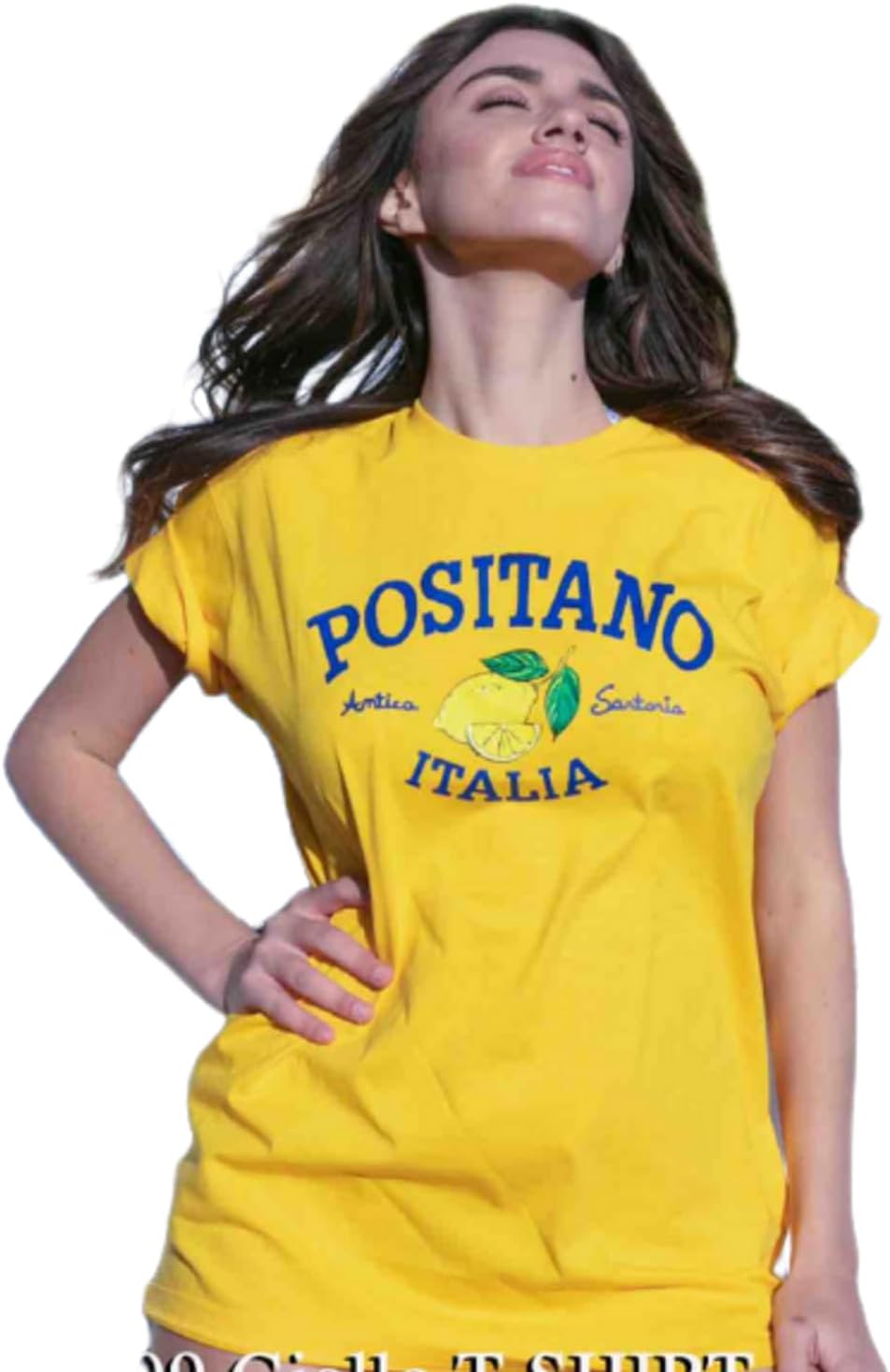 Antica Sartoria by Giacomo Cinque Camiseta Positano, 100% Algodón, Manga Corta, Estilo Italiano Mediterráneo, Unisex, Tallas S a XXL