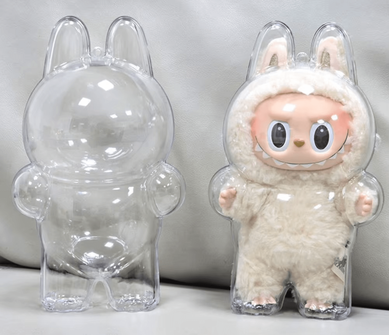 Transparente Schutzhülle kompatibel mit dem Modell Labubu Macaron