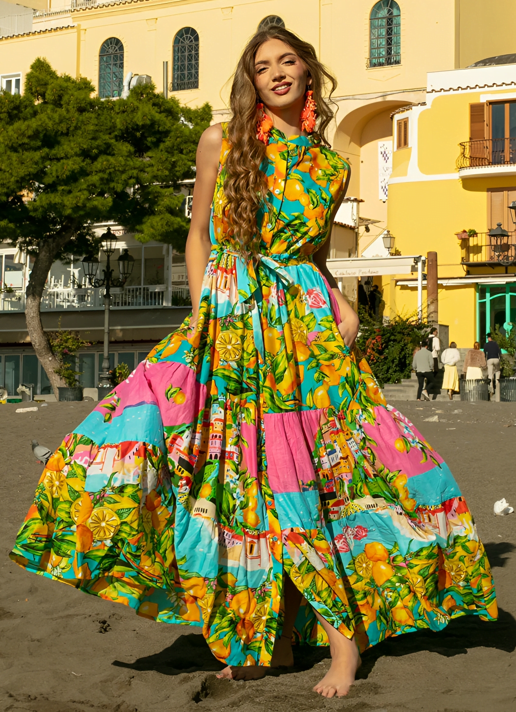 Sicilia Antica Sartoria Hemdkleid