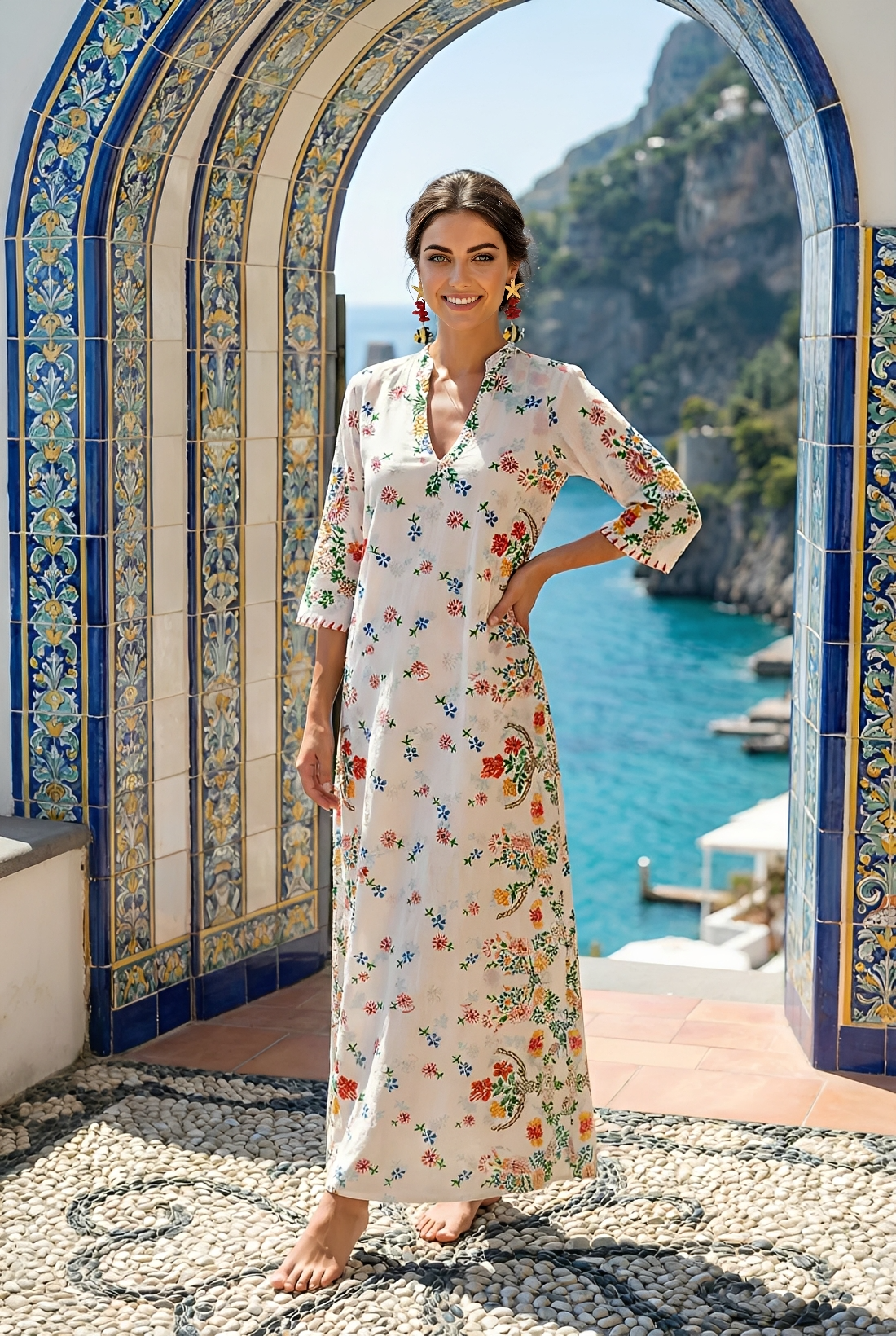 Kaftan Largo algodon - Antica Sartoria by Giacomo Cinque