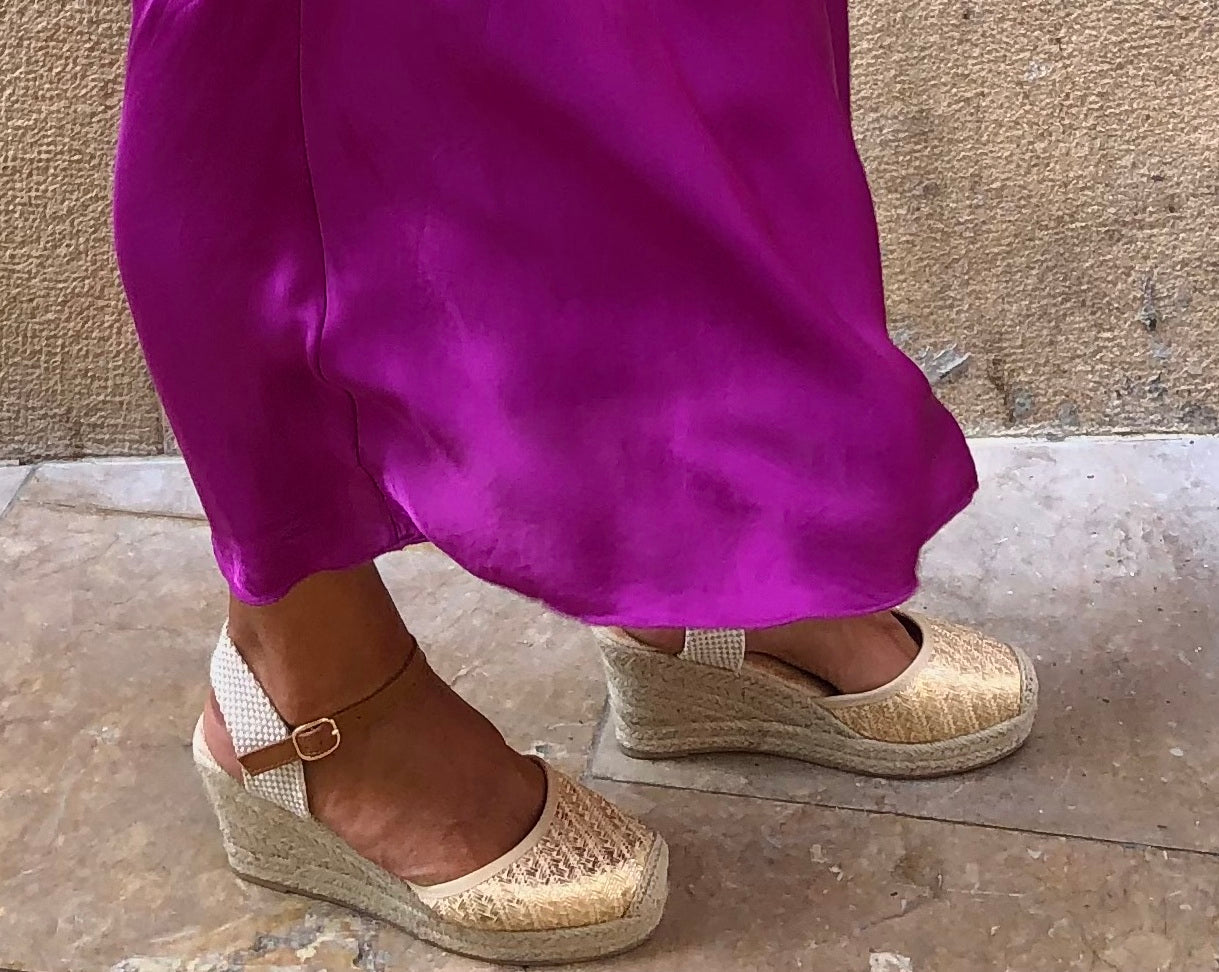 Cuñas doradas Ibiza 49 Miro Boho Chic