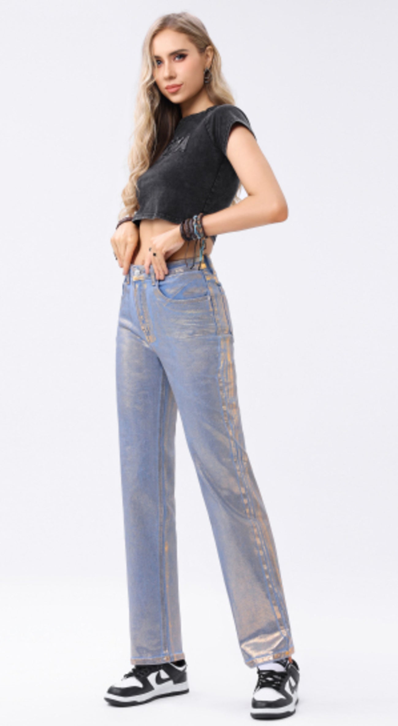 Jeans Recto Glitter Miro Boho Chic