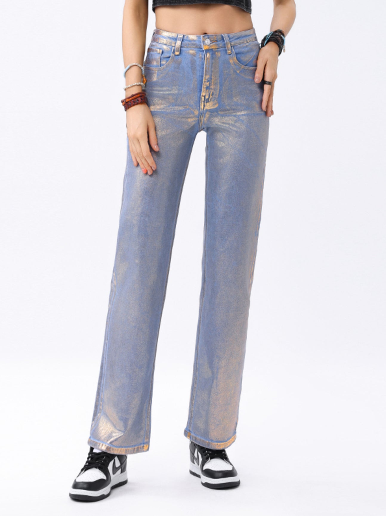 Jeans Recto Glitter Miro Boho Chic