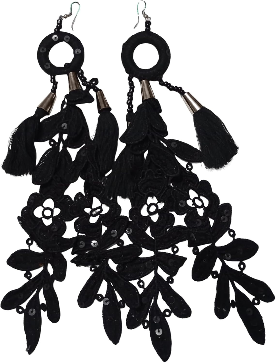 Pendientes de Encaje y Flecos Mediterráneos Antica Sartoria