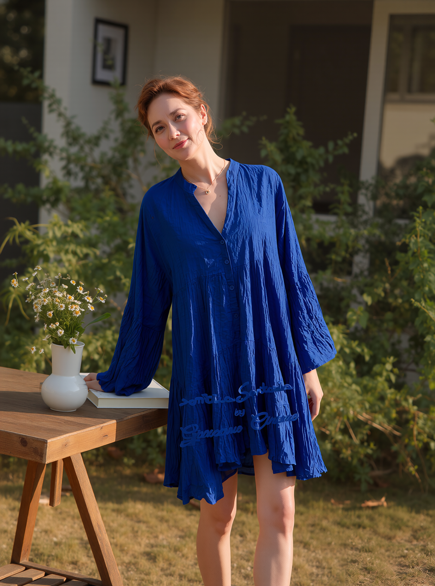 Vestido camisero sin bolsillos Antica Sartoria