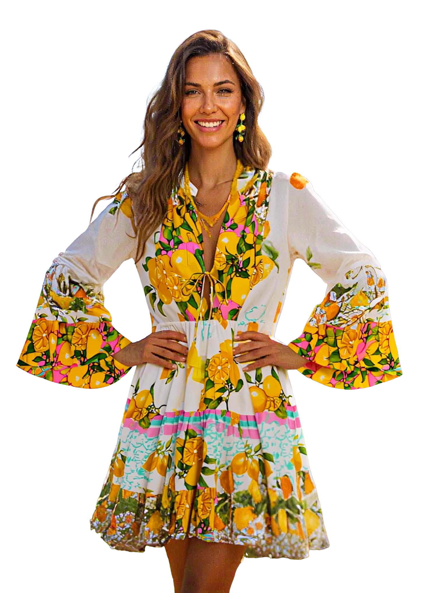 Vestido Corto Limones - Antica Sartoria