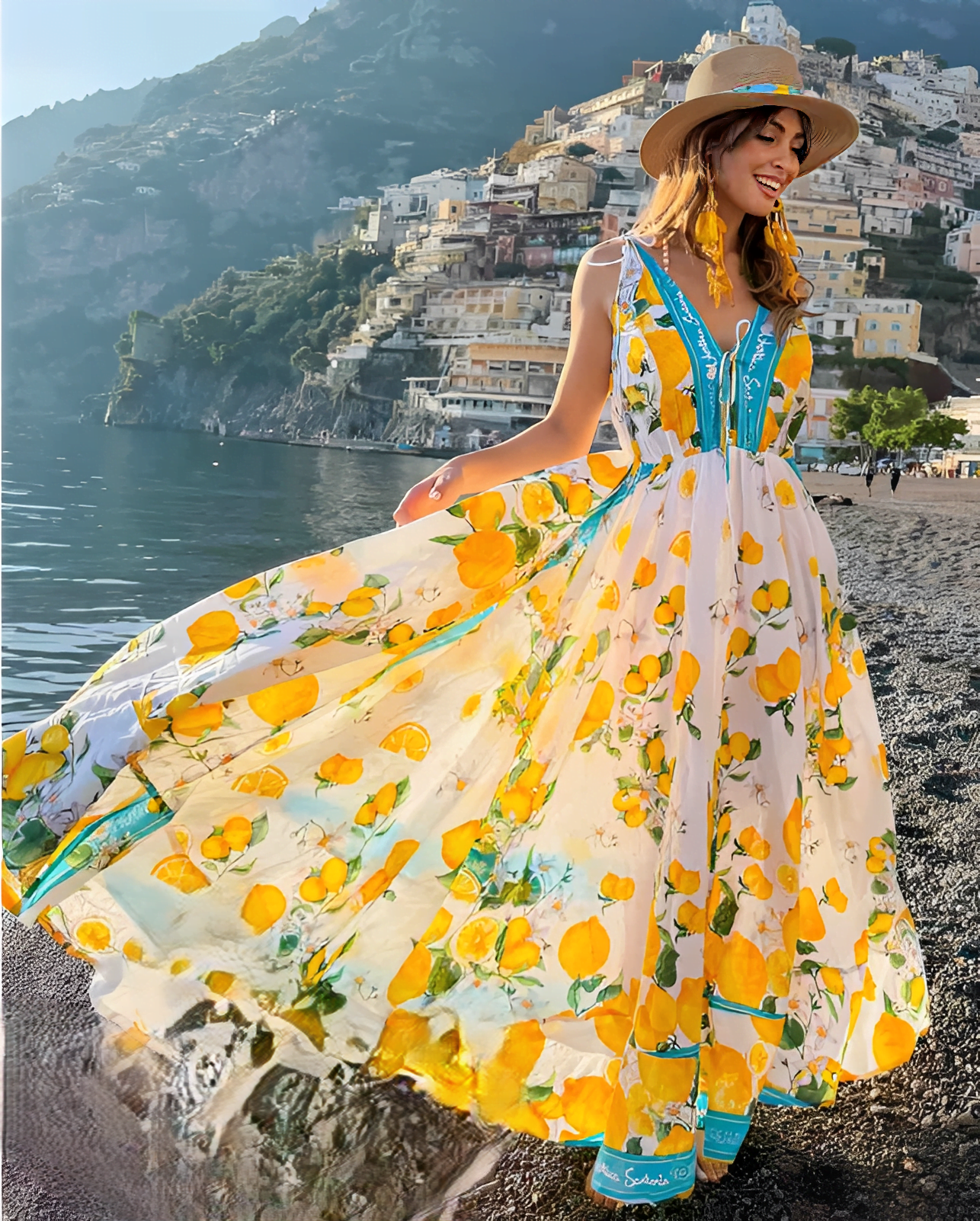 Vestido largo Limones 11 Miro Boho Chic