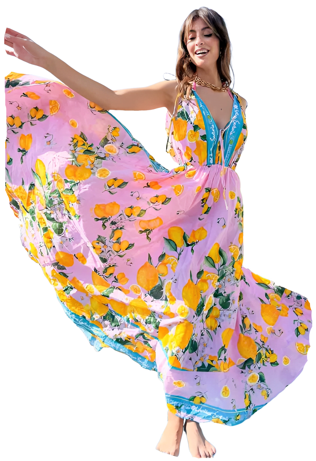 Vestido largo Limones 11 Miro Boho Chic