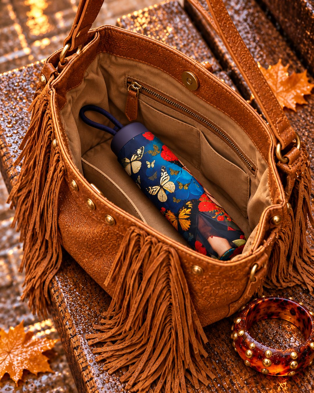 Miro Boho Chic - Paraguas automático Frida Mini