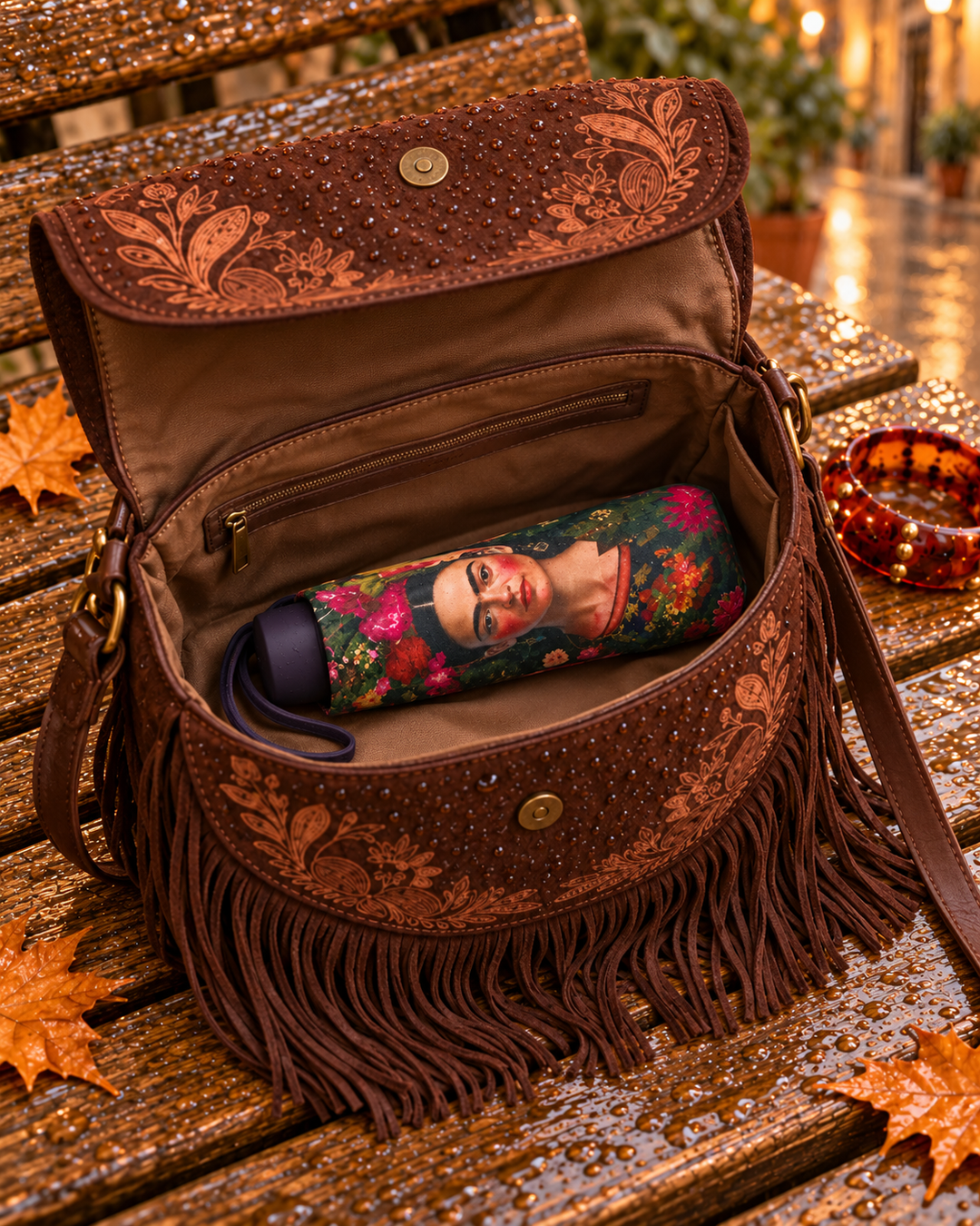 Miro Boho Chic - Paraguas automático Frida Mini