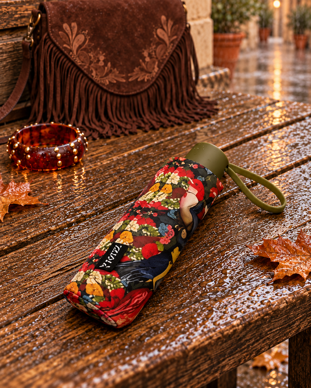 Miro Boho Chic - Paraguas automático Frida Mini