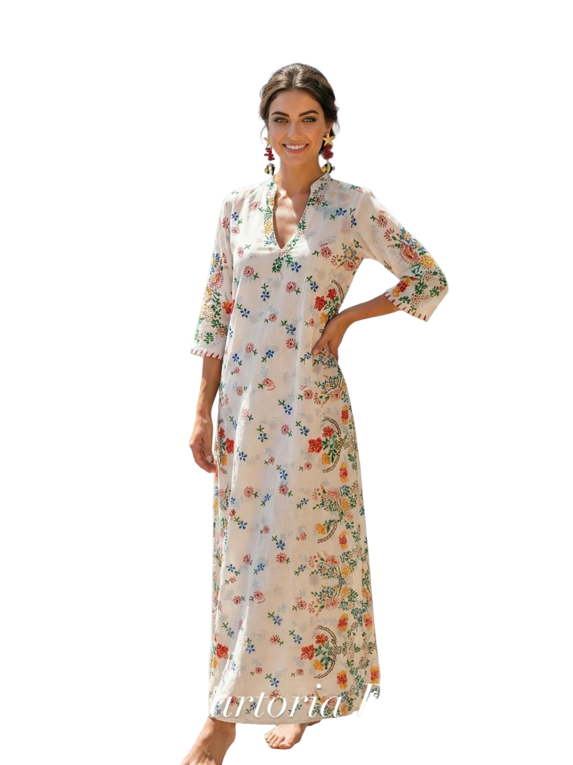 Kaftan Largo algodon - Antica Sartoria by Giacomo Cinque