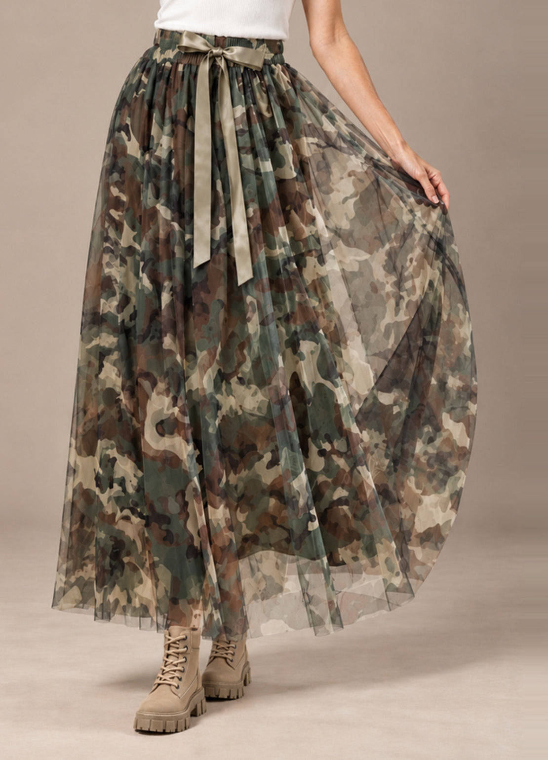 Falda de tul camuflada | Miró Boho Chic