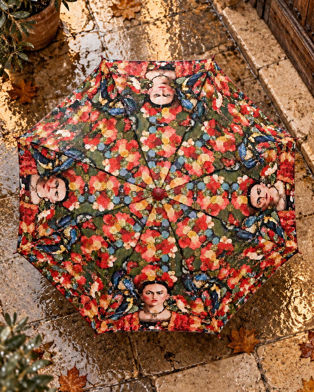 Miro Boho Chic - Paraguas automatico Frida Largo