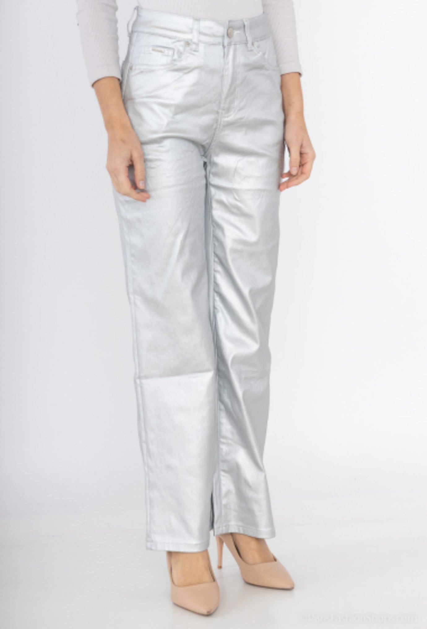 Jeans New York 71 Miro Boho Chic Pantalon metalizado dorado