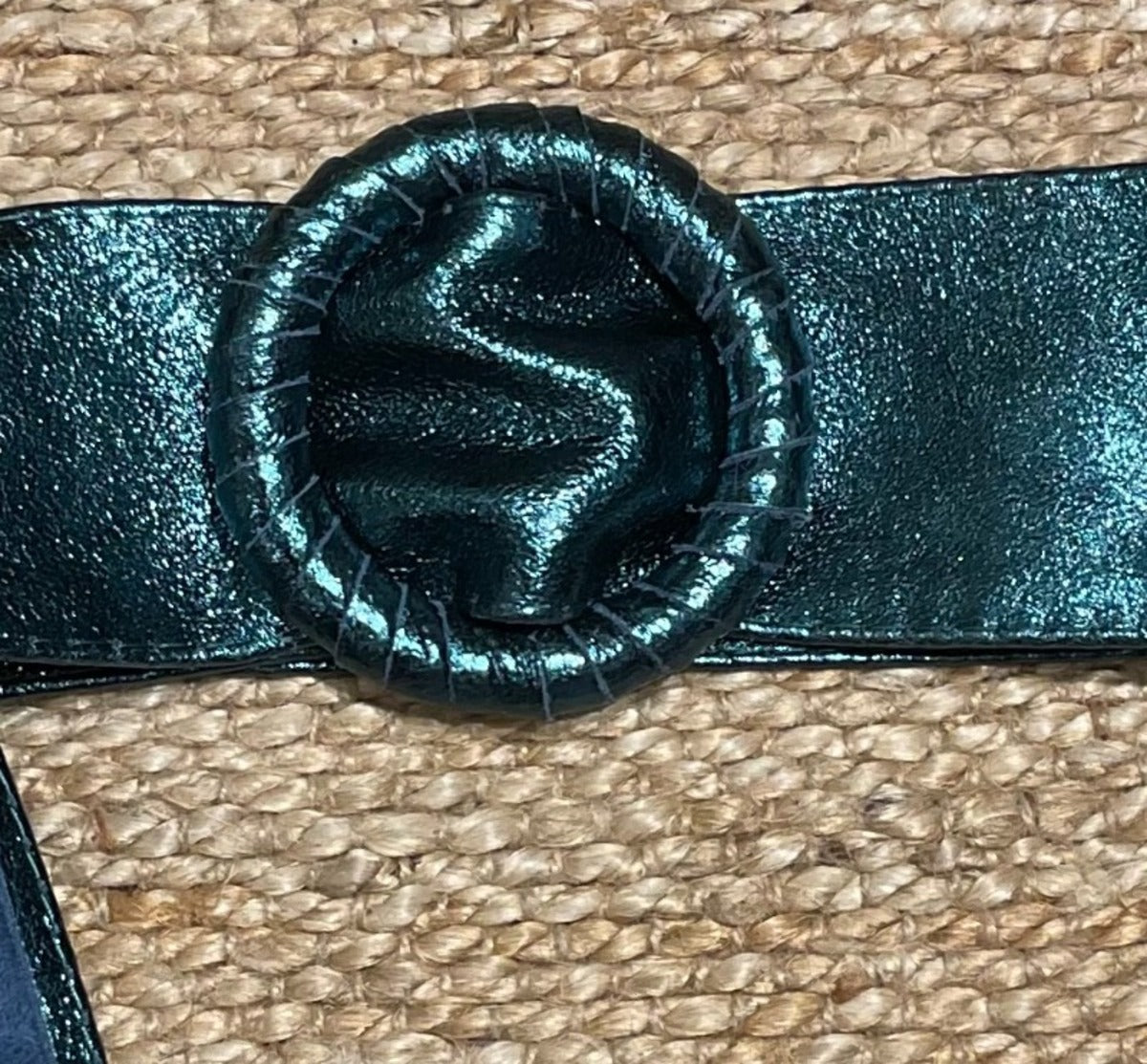 Cinturon piel metalizado redondo - Miro Boho Chic